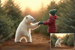 300 Christmas Animals Digital Background Bundle, Winter Creative Composite Backdrop, Woodland Animals, Holiday Kids Prop, Photoshop Action