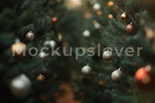 Christmas Tree Farm Digital Backdrop, Winter Wonderland Photo Background, Holiday Portrait Kids Prop, Forest, Photoshop & Canva Template