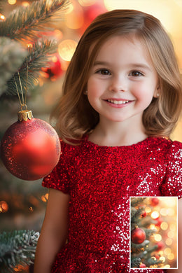 32 Christmastime Bokeh Digital Photography Background Bundle, Photoshop Overlays, Studio Backdrops For Photographers, Wedding & Senior Prop