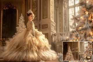 70 Christmas Palace Digital Background Bundle, Winter Castle Digital Backdrop, Cinderella Backdrop, Wedding Photography, Family Portrait