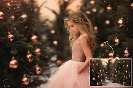 35 Christmas Tree Farm Digital Backdrop Bundle, Winter Portrait Creative Photography Composite Background, Photoshop Template, Xmas Lights