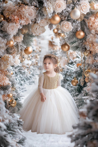 family and children posing in front of christmas digital background, holiday studio scene, festive backdrop for photos