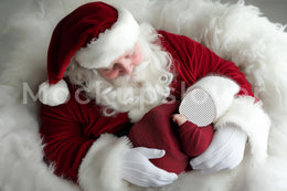 Christmas Newborn Digital Backdrop, Face Swap Overlay, Santa Claus, Studio Photo Background, Baby Portrait Prop, Photoshop & Canva Template
