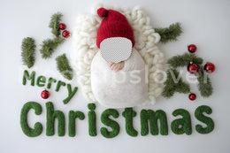 Newborn Merry Christmas Digital Photography Background, Holiday Baby Girl & Boy Portrait Prop, Face Swap Overlay, Photoshop Composite