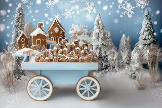 Gingerbread House Digital Photography Background, Christmas Cookies, Studio Kids Portrait Prop, Rustic Holiday Backdrop, Photoshop Template