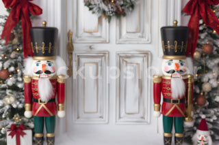 Christmas Nutcracker Digital Backdrop, Studio Photo Background, Holiday Portrait Prop, Winter Wonderland, Photoshop & Canva Template