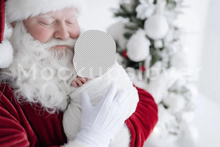 Christmas Newborn Digital Photography Background, Santa Claus Backdrop, Face Swap Overlay, Holiday Baby Photo Prop, Photoshop Template