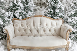 Christmas Digital Photography Background, White Studio Backdrop, Snowy Holiday Photo Prop, Winter Wonderland, Photoshop Template