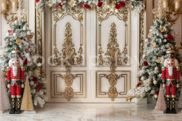 Christmas Princess Palace Digital Backdrop, Nutcracker Background, Holiday Portrait Prop, Winter Wonderland, Photoshop & Canva Template