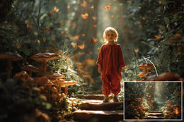 377 Fantasy Forest Digital Background Bundle, Woodland, Forest Arches, Mushrooms, Photoshop Backdrop, Photo Editing, Editable Template