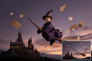 Wizard School Digital Background Mega Bundle, Potter, White Owl, Library, Composite Template, Hogwarts, Kids Photography, Creative Composite