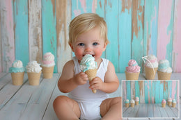 Ice Cream Digital Background Bundle, Summer Holiday Backdrop, Photography Creative Composite, Photo Editing, Kids Prop, Photoshop Action