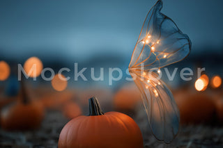 Fall Digital Background, Fairy Backdrop, Kids Prop, Photoshop Template, Photography Creative Composite, Pumpkins, Photo Editing