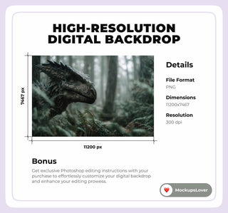 Raptor Forest Dinosaur Digital Background, Jurassic Jungle Backdrop, Prehistoric, Creative Composite, Kids Photo Prop, Photoshop Template