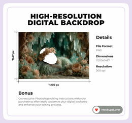 Face Swap Newborn Digital Photography Overlay, Crystal Cave Backdrop, Fantasy Baby Prop, Baby Girl Boy, Photoshop Composite Template