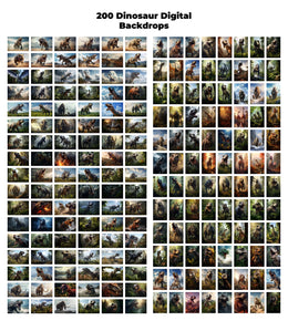 200 Dino Digital Background Bundle, Fantasy Forest Backdrop, Dinosaur, Jurassic Park, Jungle, Brontosaurus, Kids Prop, Creative Composite