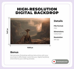 Dinosaur Digital Background, Jurassic Backdrop, Creative Composite, Prehistoric, Kids Photo Prop, Photoshop Template, Extended Commercial