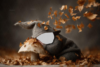 Fall Newborn Digital Photography Background, Face Swap, Woodland Creatures, Baby Prop, Photoshop Template, Fantasy Forest, Magic Mushroom