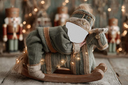 Christmas Nutcracker Newborn Digital Backdrop, Face Swap Overlay, Studio Photo Background, Holiday Baby Boy Prop, Photoshop Template