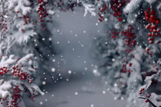 Winter Wonderland Digital Backdrop, Snowy Forest Photo Background, Christmas Holiday Kids Portrait Prop, Photoshop & Canva Template