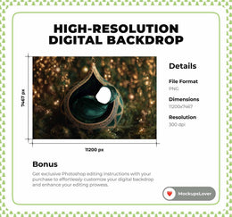 Green Christmas Ball Newborn Digital Face Swap Overlay, Studio Photo Background, Holiday Baby Portrait Prop, Photoshop & Canva Template