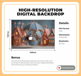 Newborn Digital Backdrop, Cute Halloween Village Photography Background, Flying Bat, Face Swap Overlay, Baby Horror Prop, Photoshop Template