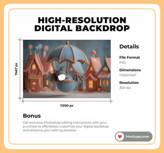 Newborn Digital Backdrop, Cute Halloween Village Photography Background, Flying Bat, Face Swap Overlay, Baby Horror Prop, Photoshop Template