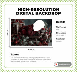 Christmas Baby Face Swap Overlay, Santa Sleigh Digital Backdrop, Cozy Studio Photo Background, Holiday Newborn Prop, Photoshop Template