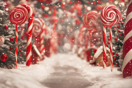 Candy Cane Digital Backdrop, Red Christmas Photo Background, Winter Wonderland, Holiday Kids Prop, Photoshop & Canva Template