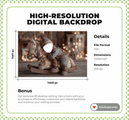 Christmas Nutcracker Newborn Face Swap Overlay, Rocking Horse, Holiday Digital Photo Background, Baby Portrait Prop, Photoshop Template