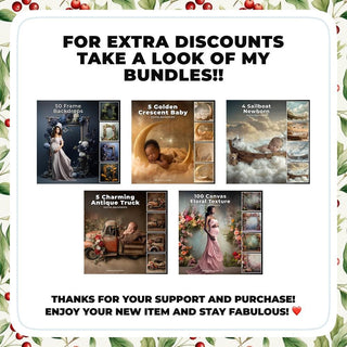 200 Nordic Christmas Digital Backdrops, Mega Bundle, Winter Wonderland Photo Background, Holiday Kids Prop, Photoshop & Canva Template