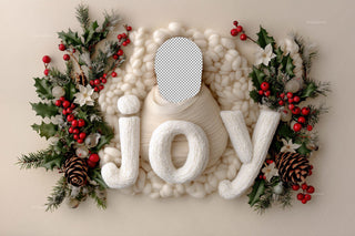 Christmas Newborn Face Swap Overlay, Digital Studio Backdrop, Add Face Photo Background, Holiday Baby Prop, Photoshop & Canva Template