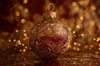 Christmas Newborn Digital Backdrop, Christmas Ball Photo Background, Holiday Baby Boy Girl Prop, Photoshop & Canva Template, Photo Editing