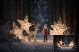 200 Nordic Christmas Digital Backdrops, Mega Bundle, Winter Wonderland Photo Background, Holiday Kids Prop, Photoshop & Canva Template