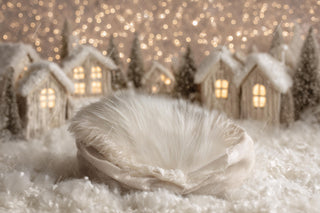 Christmas Baby Digital Backdrop, Winter Wonderland Photo Background, White Holiday Studio Newborn Boy Girl Prop, Photoshop & Canva Template