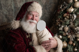 Christmas Baby Face Swap Overlay, Santa Claus Digital Backdrop, Studio Photo Background, Holiday Newborn Boy Girl Prop, Photoshop Template