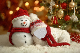 Christmas Baby Snowman Face Swap Overlay, Winter Wonderland Digital Backdrop, Holiday Photo Background, Newborn Portrait Prop