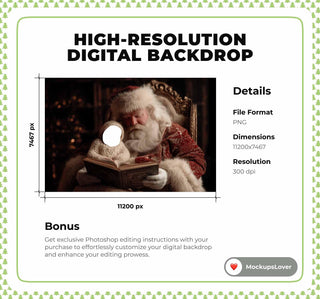 Christmas Baby Face Swap Overlay, Christmas Story Digital Backdrop, Santa Claus Photo Background, Holiday Kids Prop, Photoshop Template