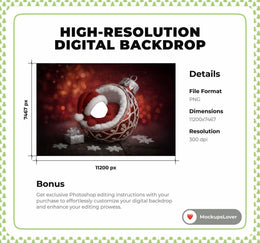 Little Santa Face Swap Overlay, Red Christmas Ornament, Newborn Digital Backdrop, Studio Photo Background, Holiday Baby Prop, Canva Template