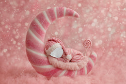 Christmas Baby Face Swap Overlay, Crescent Moon Digital Backdrop, Candyland Props, Winter Wonderland Photo Background, Santa Newborn Prop