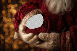 Christmas Baby Face Swap Overlay, Santa Claus Digital Backdrop, Holiday Photo Background, Newborn Portrait Prop, Photoshop & Canva Template