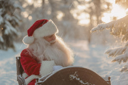 Santa Claus Sleigh Digital Backdrop, Winter Wonderland Photo Background, Fantasy Forest, Christmas Holiday Kids Prop, Photoshop Template