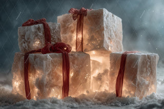 Giant Christmas Gifts Digital Backdrop, Winter Wonderland Photo Background, Holiday Kids Prop, Photoshop & Canva Template, Photo Editing