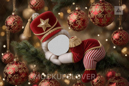 First Christmas Baby Face Swap Overlay, Custom Nutcracker Digital Backdrop, Winter Photo Background, Holiday Newborn Boy Portrait Prop