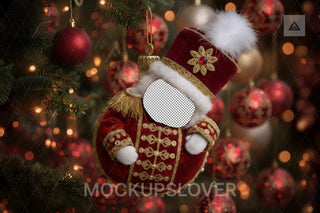 First Christmas Baby Face Swap Overlay, Custom Nutcracker Digital Backdrop, Winter Wonderland Background, Holiday Newborn Portrait Prop