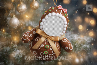 First Christmas Baby Face Swap Overlay, Christmas Gingerbread Cookie Digital Backdrop, Holiday Photo Background, Newborn Portrait Prop