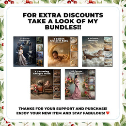 110 Christmas Arches Digital Backdrop Bundle, Winter Wonderland Photo Backgrounds, Holiday Kids Prop, Photoshop & Canva Templates