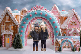 110 Christmas Arches Digital Backdrop Bundle, Winter Wonderland Photo Backgrounds, Holiday Kids Prop, Photoshop & Canva Templates