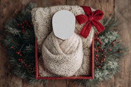 First Christmas Baby Face Swap Overlay, Christmas Gift Digital Backdrop, Studio Photo Background, Newborn Portrait Prop, Photoshop Template