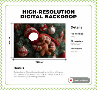 Christmas Gingerbread Baby Face Swap Overlay, Holiday Digital Backdrop, Christmas Cookies Photo Background, Newborn Portrait Prop